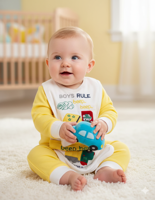 12Pc Newborn Starter Set – Boys Rule (0–3 Months)